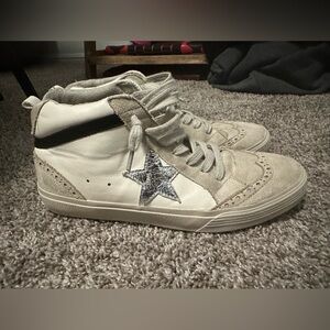 High top cream shushop shoes size 10